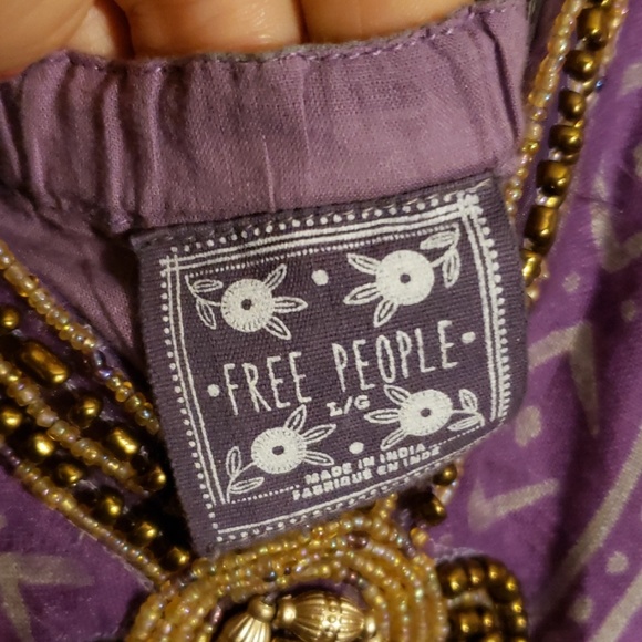Free People Purple Tank Top With A Open Back - Picture 4 of 7